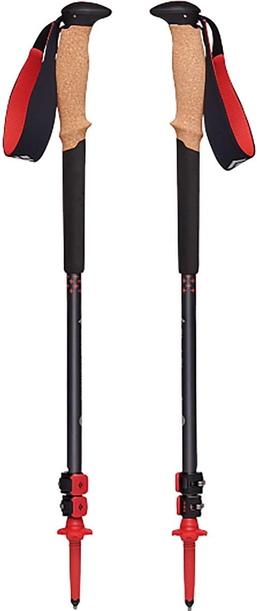 BLACK DIAMOND Pursuit Trekking Poles (Pair) | Natural Cork Grips | FlickLock Adjustable Aluminum Shafts | Ergonomic Poles ...