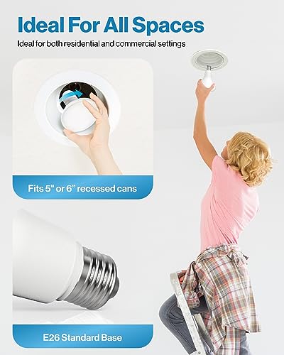 Sunco 12 Pack BR30 Light Bulbs LED, Recessed Can Light Bulbs, Indoor Flood Bulb, 850 LM, 11W (65W Equivalent), 4000K LED L...