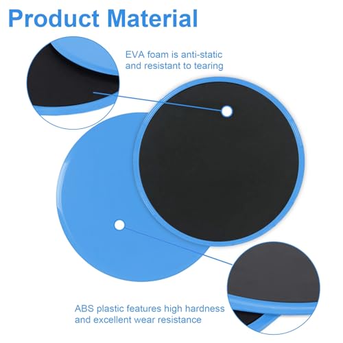 Zwxejcb 2-Pack Exercise Sliders & Fitness Discs – Dual-Sided Exercise Gliding Discs for Core Workouts & Pilates. Use on Ca...