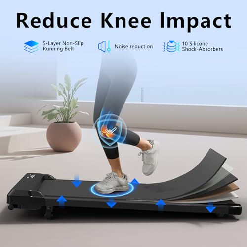 3-in-1 Walking Pad with Incline,2.5 HP Under Desk Treadmill for Home Office,265 LBS Compact Walking Treadmill with LED Dis...
