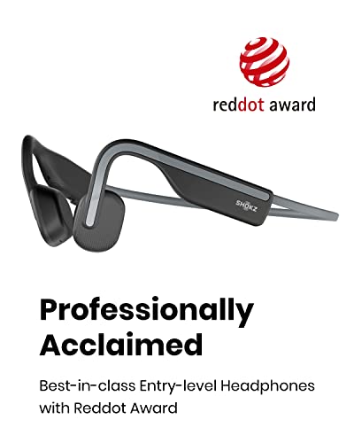 SHOKZ OpenMove - Open-Ear Bluetooth Sport Headphones, Bone Conduction Wireless Earphones, Sweatproof for Running and Worko...