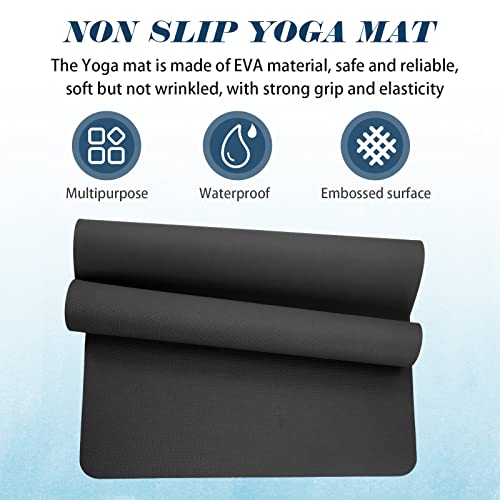 10 Pack Yoga Mats Bulk, 68'' x 24'' x 4mm Thick Yoga Mats for Kids and Adult Gym Mats Bundle Latex Free Exercise Mats with...