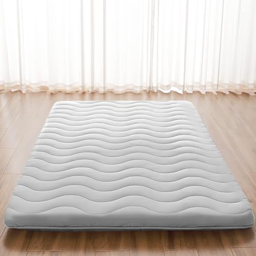 Japanese Futon Floor Mattress, 100% High Density Comfortable Foam, 3.5" Thicken Foldable Mattress Tatami Mat Sleeping Pad,...