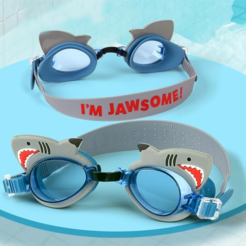 Tsctswk 2 Pack Kids Swim Goggles No Leaking Anti Fog Waterproof Adjustable Goggles for Kids Ages 2-12 Toddler Boys Grils