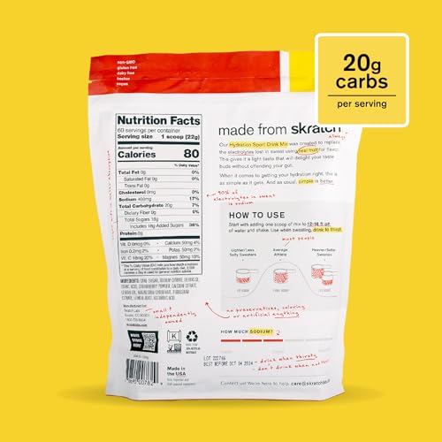 Skratch Labs Hydration Powder | Sport Drink Mix | Electrolytes Powder for Exercise, Endurance, and Performance | Strawberr...