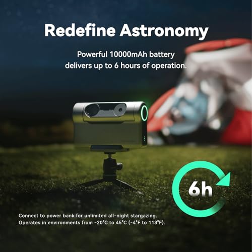 DWARFLAB Dwarf 3 Smart Telescope - Portable, Capture Astronomy/Wildlife/Panorama, EQ Mode, Cloud Processing, 4K Auto-Track...