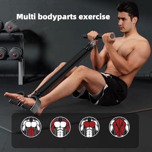 Resistance Bands for Exercise,6-Tube Elastic Yoga Pedal Puller Resistance Band, Natural Latex Tension Rope Fitness Equipme...