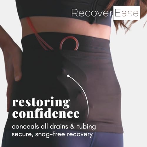 RecoverEase - Mastectomy Drain Pouch for Breast Cancer Treatment & Recovery Supplies - Essential Post Surgery Must Haves &...
