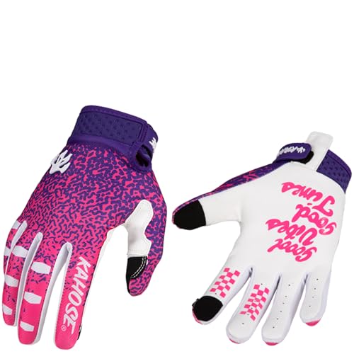 EXCEREY Cycling MTB Full-Finger Gloves-Touchscreen Compatible Lightweight & Breathable Anti Slip Shock-Absorbing Wear-Resi...