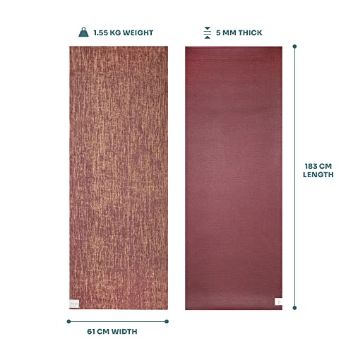 Myga Jute Yoga Mat, High Performance Vegan Floor Exercise Mat, Eco Friendly Biodegradable Yoga Mat with PVC Backing,72" x ...