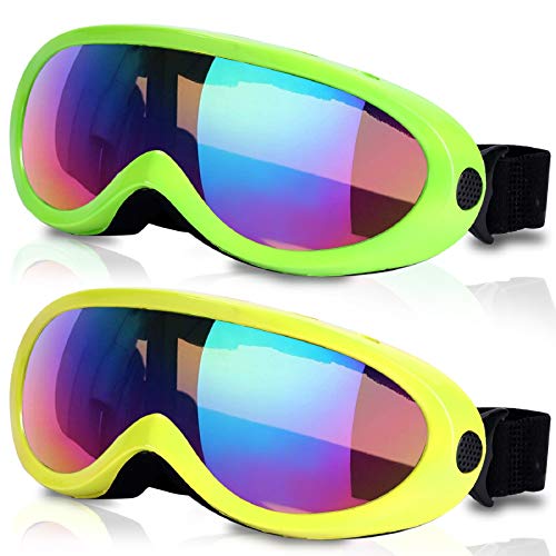 Rngeo Ski Goggles, Pack of 2, Snowboard Goggles for Kids, Boys & Girls, Youth, Men