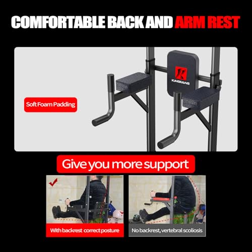 K KiNGKANG Adjustable Power Tower for Home Gym - Multifunctional Pull-Up & Dip Station for Strength Training