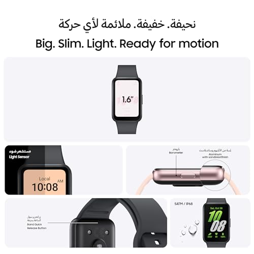 SAMSUNG Galaxy FIT 3 [2025, 40MM] 1.6" AMOLED Display | IP68 Water Resistant | 14 Days Battery Life | 100+ Watchfaces | 10...