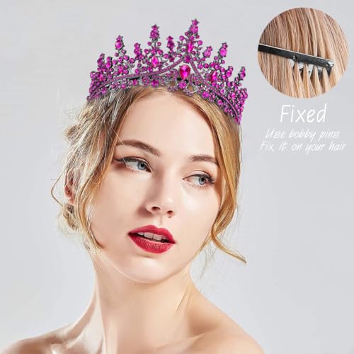 TOBATOBA Queen Crown for Women Crystal Princess Tiaras Rhinestone Wedding Tiara for Bride Birthday Crown for Women Bride P...
