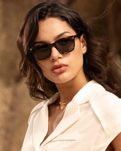 CARFIA Polarized Sunglasses for Women: Acetate, Small/Medium Size, UV400 Anti Glare CA5354