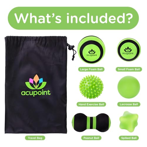 Acupoint Massage Ball Therapy Set for Muscle Knots and Post-Workout - Physical Therapy Balls, Trigger Point & Yoga Therap...