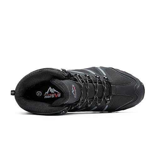 NORTIV 8 Men's Ankle High Waterproof Hiking Boots Outdoor Lightweight Shoes Trekking Trails Armadillo