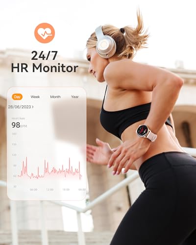AGPTEK Smart Watch for Women Men, 5ATM Waterproof Fitness Tracker Watch, Full Touch Sports Smartwatch with Heart Rate Moni...