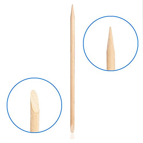 Orange Wood Sticks, Nail Art, Cuticle Pusher Remover, Manicure Pedicure Tool (150 Pieces)