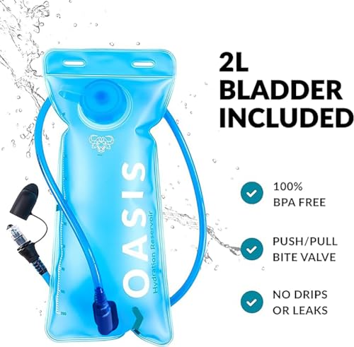 Water Buffalo Hydration Backpack - Lightweight Hydration Pack with 2L Water Bladder - Water Backpack for Hiking, Running, ...