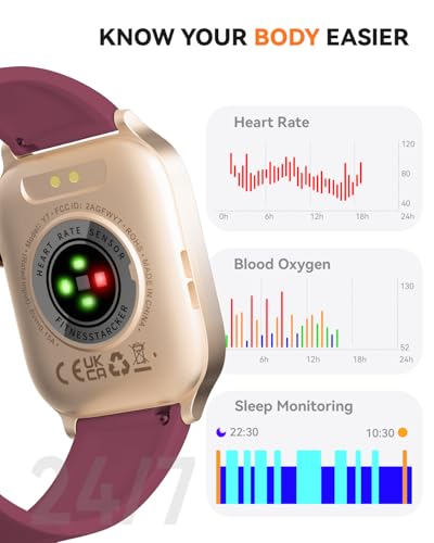 Smart Watches for Women Men, Fitness Tracker Watch with 110 Sports Modes, Step Counter/Sleep Monitor/Pedometer, IP68 Water...