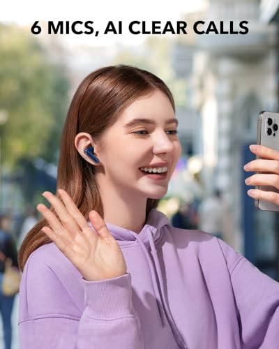 Soundcore P40i by Anker, Noise Cancelling Wireless Earbuds, Adaptive Noise Cancelling to Environments, Heavy Bass, 60H Pla...