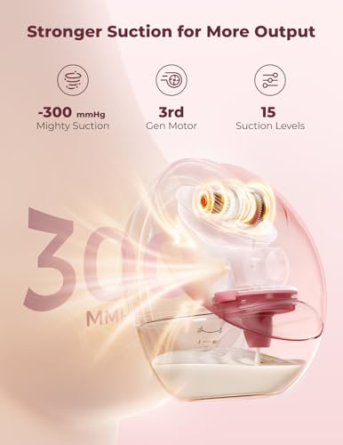 Momcozy Wearable Breast Pump, Hands Free Upgraded Mobile Flow | M9, App Discreet Control with Personalized Multi-Modes & 1...