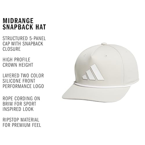 Adidas Mens Midrange Hat – Athletic Snapback Cap with Logo