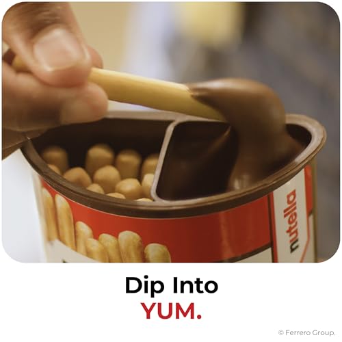 Nutella & GO! Chocolate Hazelnut Spread with Cocoa + Breadsticks, 12 Snack Packs, 1.8 oz Each