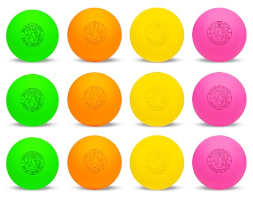 Signature Lacrosse Ball Set - Packs of 2, 4, 8, 12, and 120 - No Chemical Smell Massage Balls, Myofascial Release Tools, B...