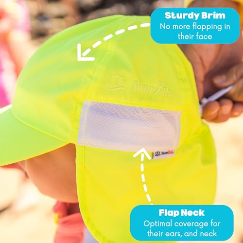 SwimZip Sun Hat with Neck Flap | UPF 50+ Protection for Baby, Toddler, and Kids