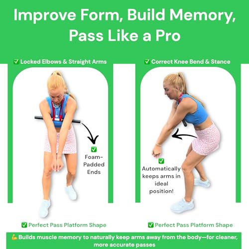 BOARDEE Bump-Pass Volleyball Training Kit - Foldable Lightweight Aluminum Sticks for Correcting Bump-Pass, Passing Practic...