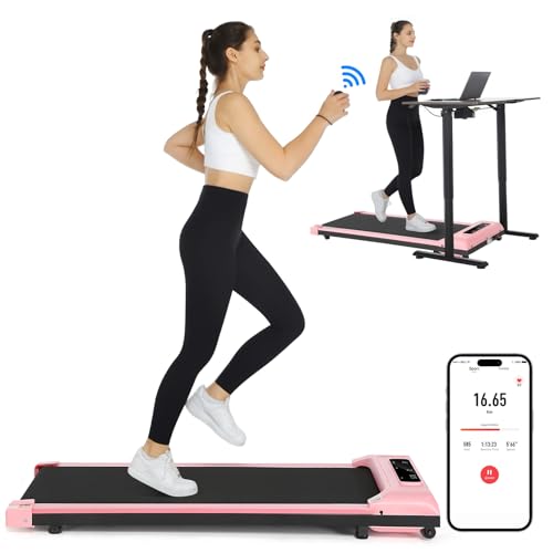 ANCHEER Walking Pads, 2 in 1 Under Desk Treadmill 2.5HP Compact Running Machine with Remote Control, 300lbs Weight Capacit...