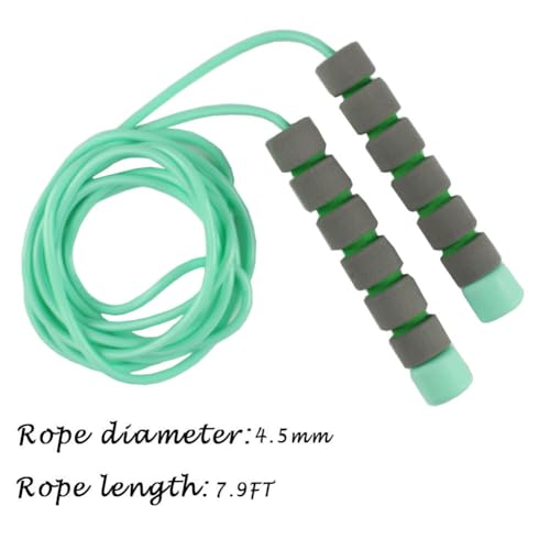 Adjustable Soft Skipping Rope with Skin-Friendly Foam Handles for Kids, Children, Students and Adults, Fitness Jump Rope F...