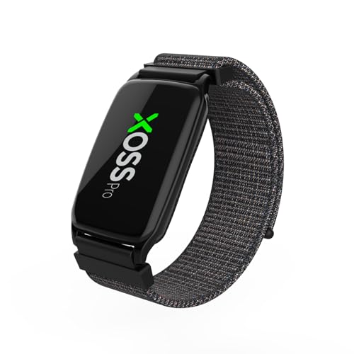 XOSS BBP Heart Rate Monitor Armband with Bluetooth5.0 & ANT+, IPX68 Waterproof & Rechargeable 60Hour Battery Life Monitor ...