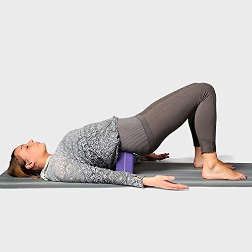 Hugger Mugger 4 in. Foam Yoga Block - Strong and Stable, Beveled Edges for Comfort, Most Favored Block Size, Helps with Al...