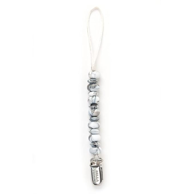 Bella Tunno Pacifier Clip Set – Soft Silicone Pacifier Clip for Infant and Baby Pacifier, Convenient and Lightweight, Non-Toxic and BPA Free Silicone (Soft Neutral)