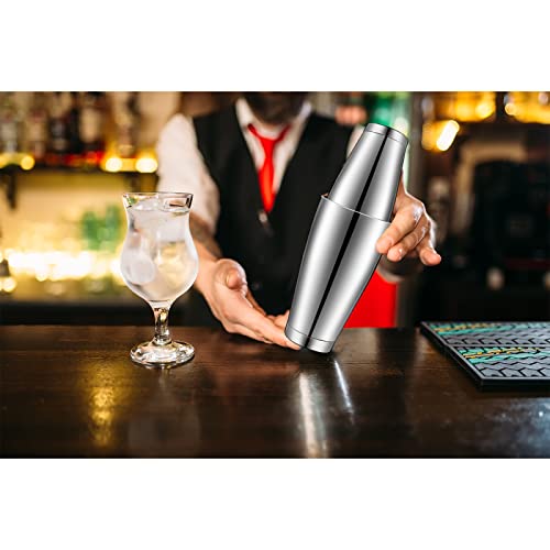 10 Pcs Cocktail Shaker Tin Set, Professional Bar Shaker Boston Cocktail Shakers, Weighted Shake Can, Stainless Steel Marti...