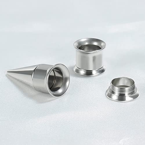 TBOSEN 36PCS Ear Gauge Stretching Kit Stainless Steel Double Flare Alloy Tapers 3 In 1 Plugs Set Eyelet 14G-00G