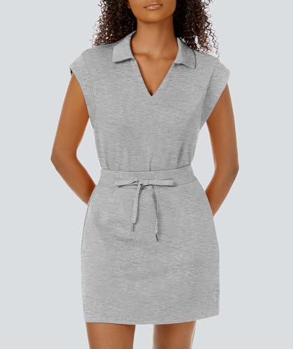 Casly Lamiit Womens Two Piece Skirt Sets Tennis Outfits Casual Cap Sleeve Lapel Shirt Summer Athletic Sport Short Skort Set