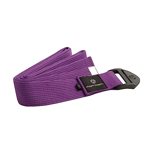 Hugger Mugger Cinch Cotton Yoga Strap - Super Strong Cotton, Quiet Cinch-Style Buckle, Long Length Great for Taller People