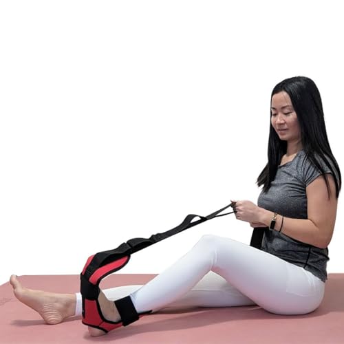 Yaghzu Foot and Calf Stretcher - Stretching Strap for Plantar Fasciitis, Achilles Tendonitis, Heel Spurs, Foot Drop, & Ham...