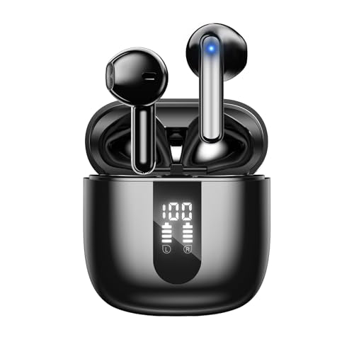 JBES Bluetooth Earbuds Wireless Headphones, 60H Deep Bass Ear Buds with 4 Noise Cancelling Microphone, IP5 Waterproof Earp...