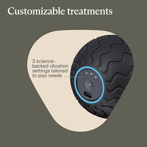 Therabody WaveSolo - Handheld Bluetooth Enabled Massage Device, Ultra Portable Vibration Therapy Ball w/QuietRoll Technolo...