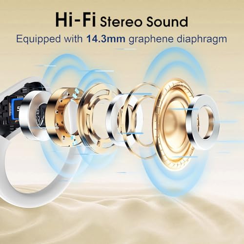 Wireless Earbuds 75hrs Bluetooth 5.4 Headphone Sport, 2026 Bluetooth Earbuds Stereo Deep Bass Over Ear Bud with Earhooks, ...