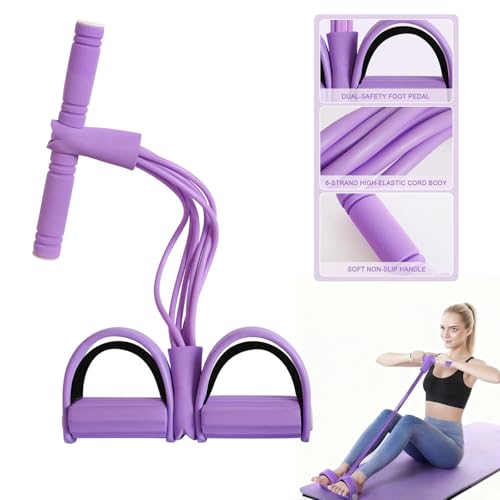 Foot Pedal 21 Fitness Resistance Bands-6 Tube Pedal Ankle Puller Upgraded Durable Resistance Bands with Handles Stretch Ba...