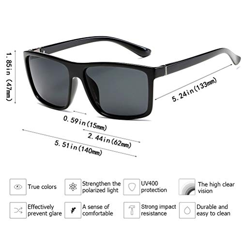 Polarized Sunglasses for Men Driving Mens Sunglasses Rectangular Vintage Sun Glasses for Men/Women