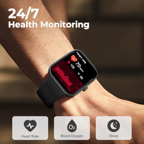 Smart Watch for Men Women, 1.83" HD Touchscreen Fitness Watch with Bluetooth Call&Message Notifications, 110+Sport Modes, ...