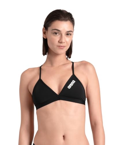 ARENA Women’s Team Solid Swim Top Tie Back Athletic Bikini Top Only Competitive Swimming Training Ladies Bathing Suit