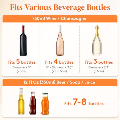 Lifewit Large 6.5L Ice Bucket for Parties 4 Pcs (in 1 Package), Portable Drink Bucket for Cocktail Bar, Plastic Champagne ...